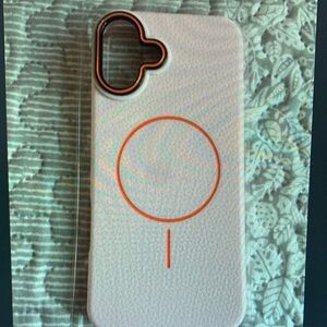 Apple White Case with Orange Highlights